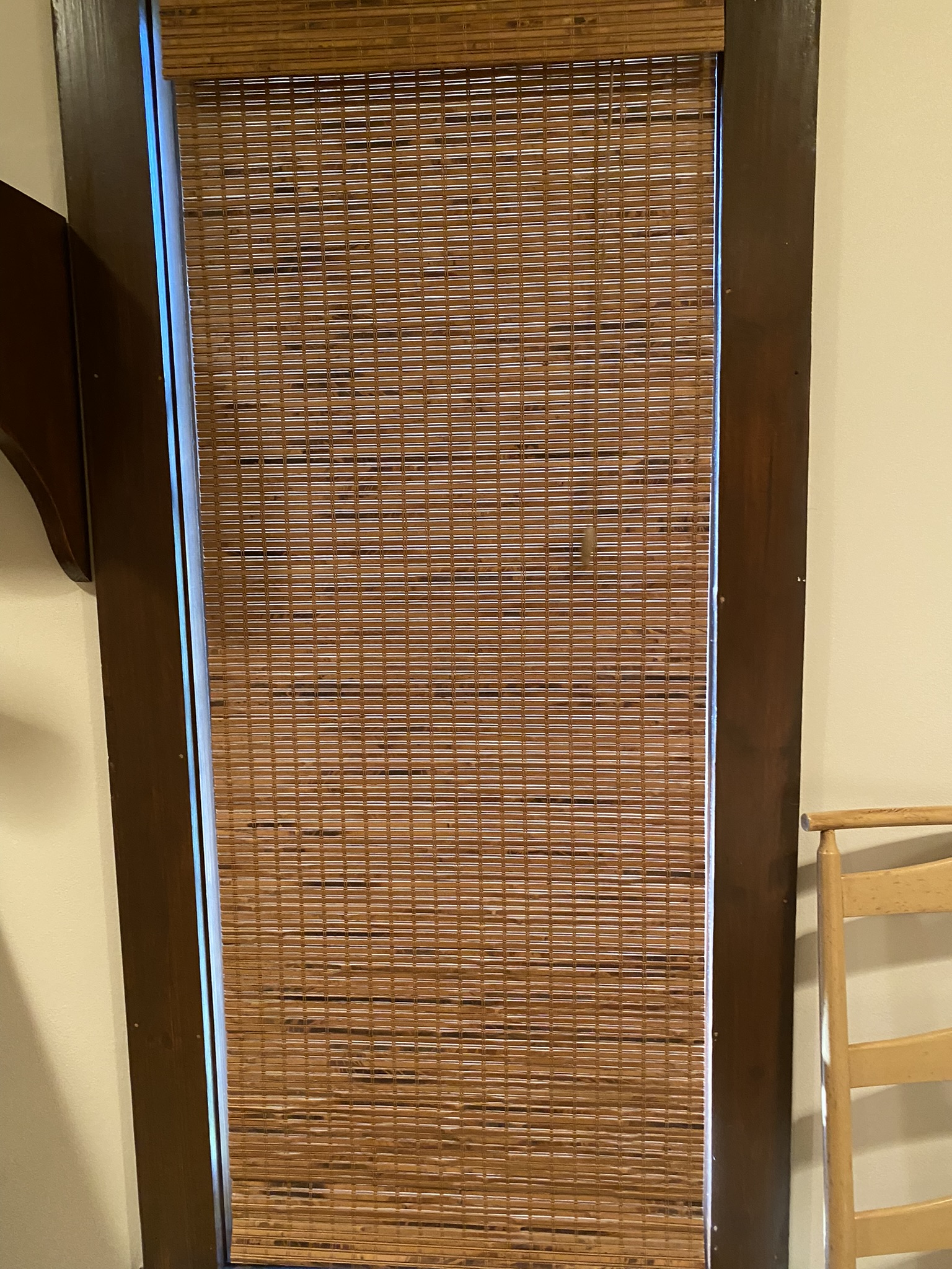 Natural woven wood roller shades